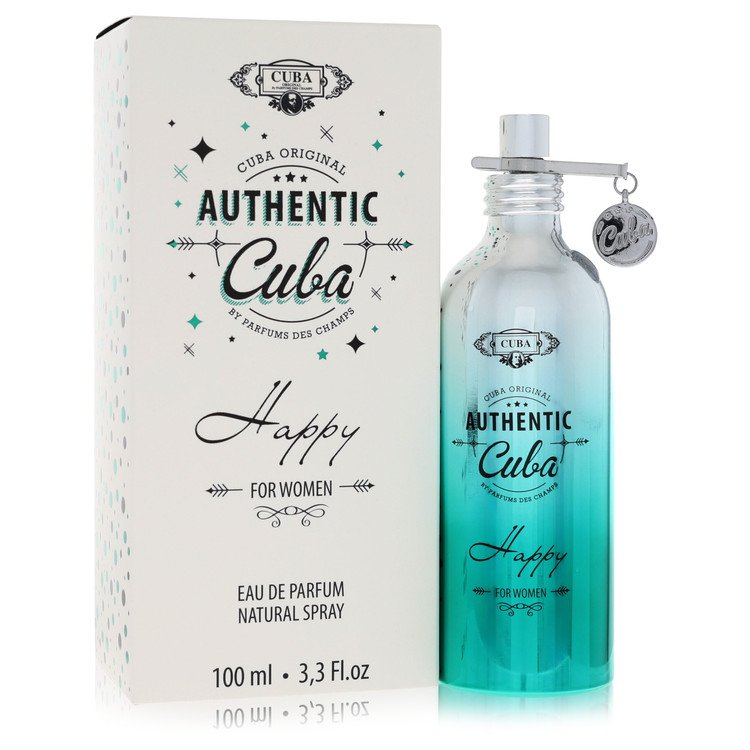 Cuba Authentic Happy by Fragluxe Eau de Parfum Spray 3.3 oz (100 ml) for Women