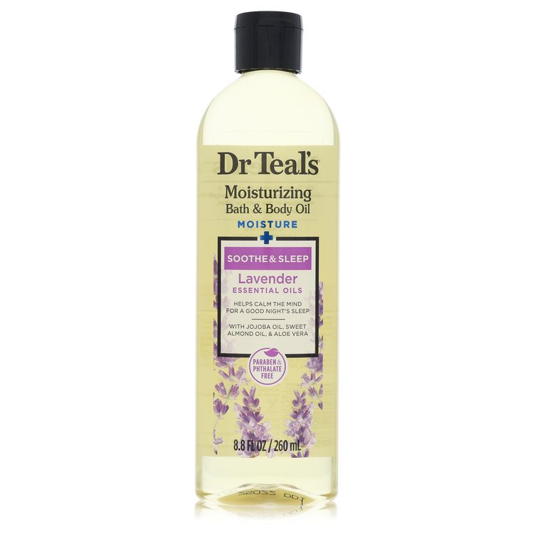 Dr Teal's Sooth & Sleep Bath Oil with Lavender, Pure Epsom Salt Body Oil, 8.8 oz / 260 ml for Women